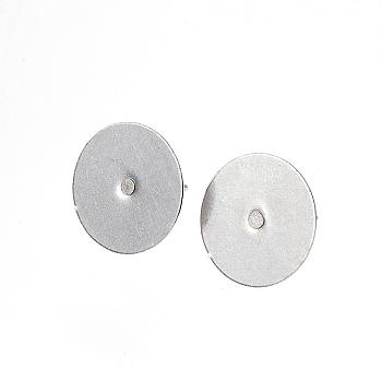 304 Stainless Steel Stud Earring Findings, Stainless Steel Color, 12x14mm, Pin: 0.8mm