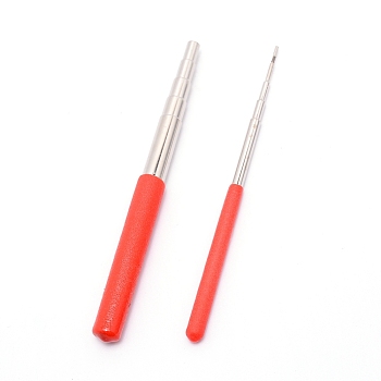 Iron Wire Winding Rods, Wire Looping Mandrel, Wire Wrapping Tool, Red, Loop Size: 1.5mm/2mm/3mm/4mm/5mm/6mm/7mm/8mm/9mm/10mm, 142x7mm, 142x11.5mm, 2pcs/set