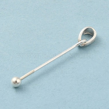 925 Sterling Silver Pendant Bails(STER-P048-01C-S)-2