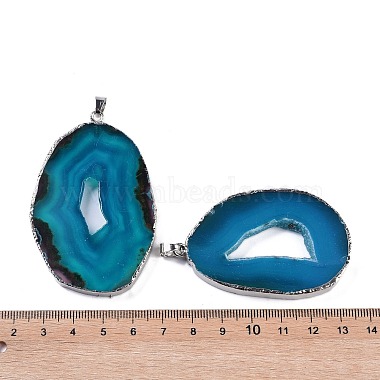 agate naturelle gros pendentifs(KK-F868-29P-02)-3