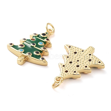 Christmas Theme Rack Plating Brass Pendants(KK-M280-11B-G)-2