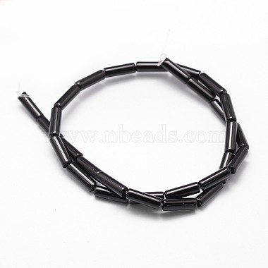 Natural Black Onyx Beads Strands(X-G-P161-38-13x4mm)-2