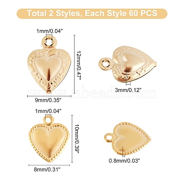 120Pcs 2 Style 304 Stainless Steel Charms(STAS-DC0002-43)-5