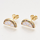 Brass Cubic Zirconia Stud Earrings(EJEW-S201-172C)-1