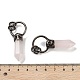 Natural Rose Quartz Faceted Pointed Bullet Pendants(G-A221-03A)-3