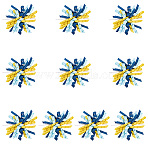 Polyester Self-Adhesive Curly Bows Gift Wrap Accessory, Blue, 101.6mm(DIY-WH20053-03B)