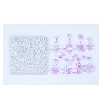 Snowflake Series DIY Silicone Ornaments Pendant Molds, for UV Resin, Epoxy Resin Craft Making, WhiteSmoke, 95x95x4mm, Hole: 1.2~1.8mm, Inner Diameter: 9~39x6~30mm(SIMO-R012-03B)
