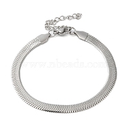 304 Stainless Steel Herringbone Chain Bracelet for Men Women, Stainless Steel Color, 7 inch(17.7cm)(BJEW-Q998-01P)