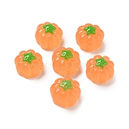 Resin Cabochons, Pumpkin, Orange, 11.5x11.5x7.5mm(RESI-R456-05A)