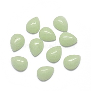 Synthetic Noctilucent Stone/Luminous Cabochons, teardrop, 8x6x3mm(X-G-O175-22-16)
