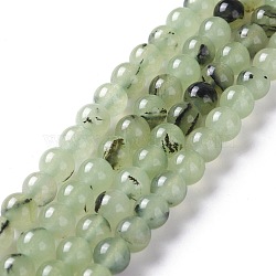 Natural White Jade Imitation Prehnite Beads Strands, Round, Dyed, 6mm, Hole: 0.8mm, about 61pcs/strand, 14.76 inch(37.5cm)(G-I299-F12-6mm)