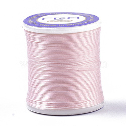 Nylon 66 Coated Beading Threads for Seed Beads, Pink, 0.1mm, about 54.68 yards(50m)/roll(NWIR-R047-013)