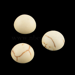 Half Round Magnesite Cabochons, Wheat, 6x3mm(TURQ-S266-6mm-02)