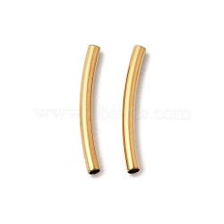 304 Stainless Steel Tube Beads, Golden, 20x2mm, Hole: 1.5mm(STAS-K332-02A-G)