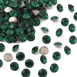 Preciosa&reg MAXIMA Crystal Round Stones, Czech Crystal, Dura Foiling, Round(431 11 615 Chaton), 50730 Emerald, SS45(9.85~10.2mm)(X-PRC-RBSS45-50730)