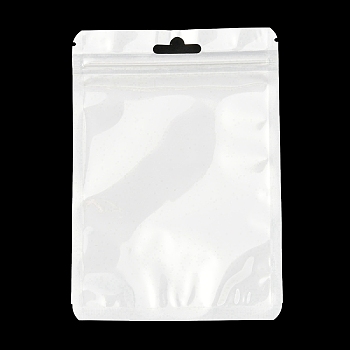 Plastic Packaging Yinyang Zip Lock Bags, Top Self Seal Pouches, Rectangle, White, 14.8x10.5x0.24cm