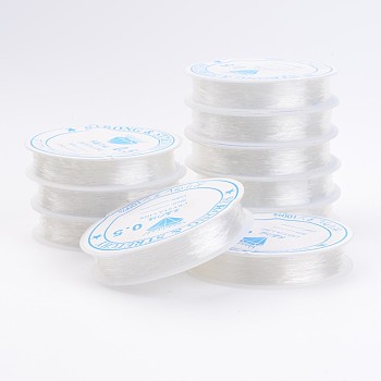 Clear Elastic Crystal Thread, Stretchy String Bead Cord, for Beaded Jewelry Making, 0.5mm, about 13.67 yards(12.5m)/roll
