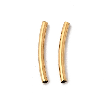 304 Stainless Steel Tube Beads, Golden, 20x2mm, Hole: 1.5mm