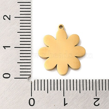 Ion Plating(IP) 304 Stainless Steel Enamel Pendants(STAS-Q301-08G)-3