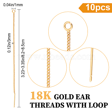 Beebeecraft 10Stück Ohrstecker aus Messing(KK-BBC0001-11)-2