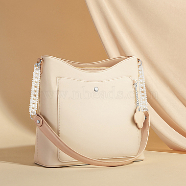 Plastic Imitation Pearl Beaded Chain Bag Handle(FIND-WH0111-170)-6