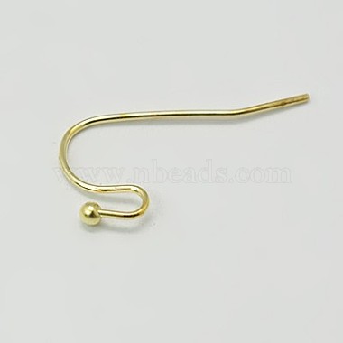 Brass Earring Hooks(X-J0JQN-G-NF)-2
