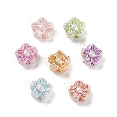 Mixed Color Flower Plastic Beads
