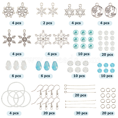 DIY Christmas Snowflake Earring Making Kit(DIY-SC0022-76)-2