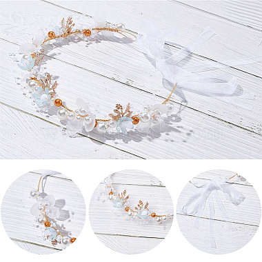 Wedding Party Beach Bridal Decorative Hair Accessories(OHAR-WH0021-03C)-4