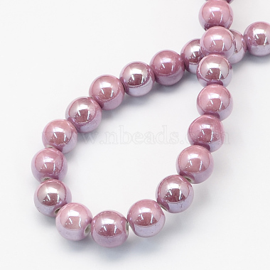 Perles rondes en porcelaine manuelles(X-PORC-S489-6mm-16)-2