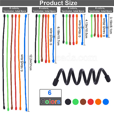 CRASPIRE 24Pcs 24 Style Reusable Silicone Cable Tie(AJEW-CP0001-94)-2