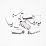 304 Stainless Steel Stamping Blank Tag Pendants, Rectangle, Stainless Steel Color, 11x4x1mm, Hole: 1.5mm(X-STAS-Q074)