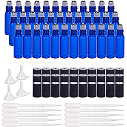 Glass Bottle, with Steel Roller Ball and Plastic Cap, Plastic Graduated Pipettes, Mixed Color, 5.9x1.6cm, Capacity: 5ml, 30pcs/box(AJEW-BC0005-42A)