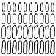 40Pcs 4 Style Anti-Lost Silicone Rings Holder, Anti-Lost Silicone Pendants, Loops Band Carring Holder for Pen Device Office, Black, 46~65x13~17x6~8mm, Hole: 2mm, 10Pcs/style(SIL-DR0001-03)