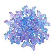 100Pcs Glass Beads, Butterfly, Colorful, 8x15x4.5mm, Hole: 1mm(GLAA-CJ0001-20)