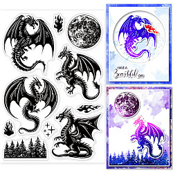 Custom PVC Plastic Clear Stamps, for DIY Scrapbooking, Photo Album Decorative, Cards Making, Dragon, 160x110x3mm(DIY-WH0448-0620)