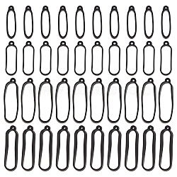 40Pcs 4 Style Anti-Lost Silicone Rings Holder, Anti-Lost Silicone Pendants, Loops Band Carring Holder for Pen Device Office, Black, 46~65x13~17x6~8mm, Hole: 2mm, 10Pcs/style(SIL-DR0001-03)