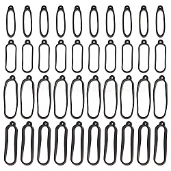 DELORIGIN 40Pcs 4 Style Anti-Lost Silicone Rings Holder, Anti-Lost Silicone Pendants, Loops Band Carring Holder for Pen Device Office, Black, 46~65x13~17x6~8mm, Hole: 2mm, 10Pcs/style(SIL-DR0001-03)