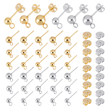 DICOSMETIC 24Pcs 2 Style Stainless Steel Charms, Horseshoe, Golden & Stainless Steel Color, 12pcs/style