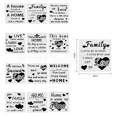 Large Plastic Reusable Drawing Painting Stencils Templates Sets(DIY-WH0172-032)-2