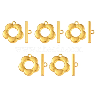 Matte Gold Color Alloy Toggle Clasps