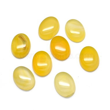 Cabochons en agate jaune naturelle(G-O175-30C-01)-2