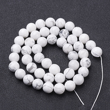 Chapelets de perles en howlite naturelle(G-E403-65-8mm)-3