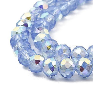Cuisson des brins de perles de verre transparentes peintes(DGLA-A034-J8mm-B09)-3