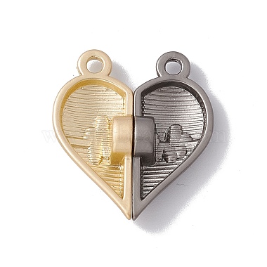 Love Heart Alloy Magnetic Clasps(FIND-C013-01B)-2