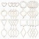 32Pcs 8 Styles Stainless Steel Connector Charms(STAS-SC0005-07)-1