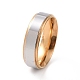 Two Tone 201 Stainless Steel Plain Band Ring for Women(RJEW-I089-21GP)-1