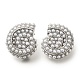 Rack Plating Shell Shape Brass Stud Earrings(EJEW-H016-06P)-1