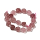perles fraise naturelle de quartz brins(G-P534-A03-01)-3
