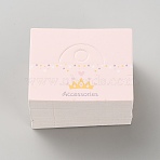 100Pcs Cardboard Paper Folding Printed Paper Card Header, Crown, 6.4~6.55x5x0.04cm(DIY-WH20002-203A)